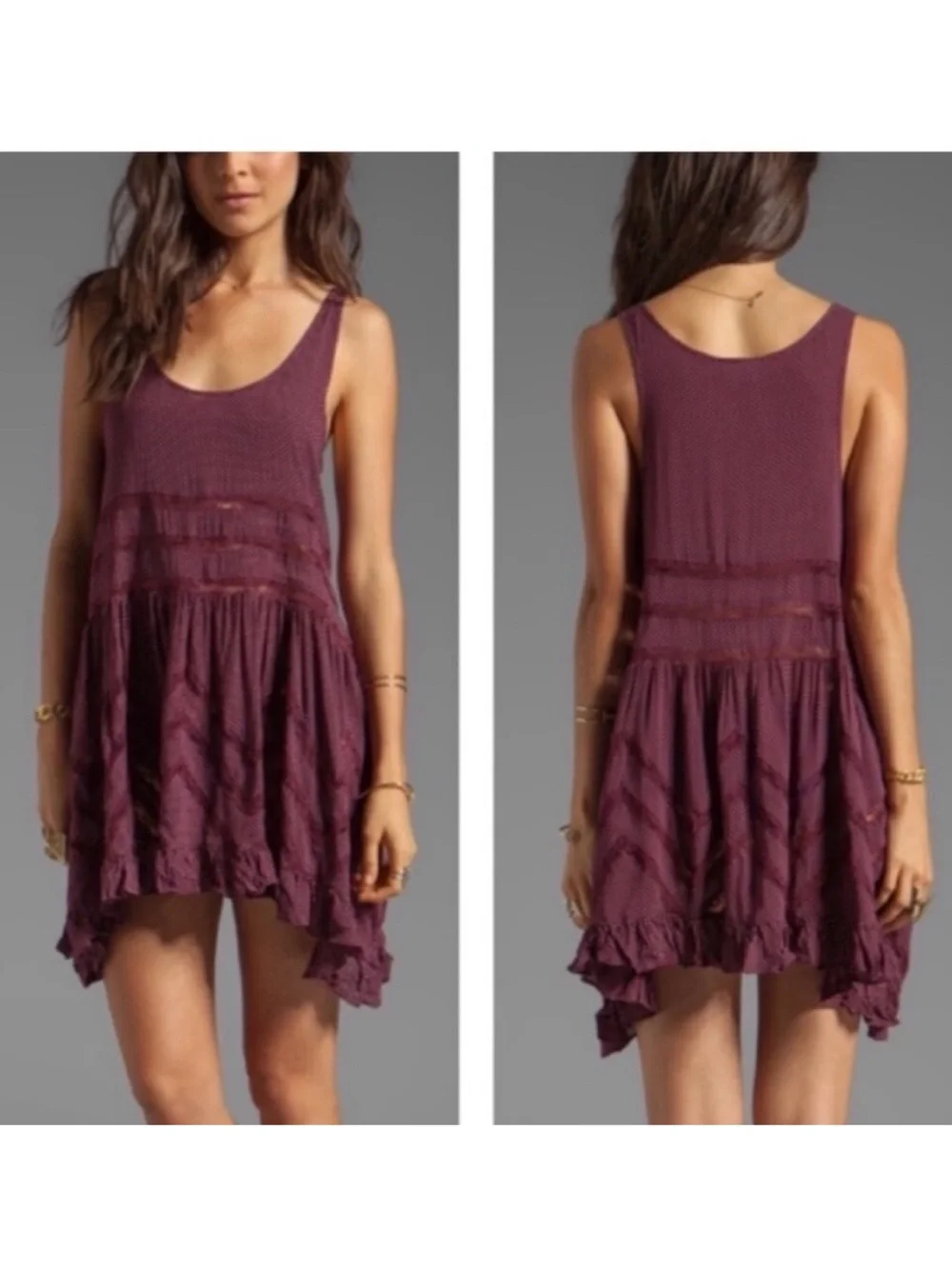 💜 Free People Intimately Plum Dress - Large
